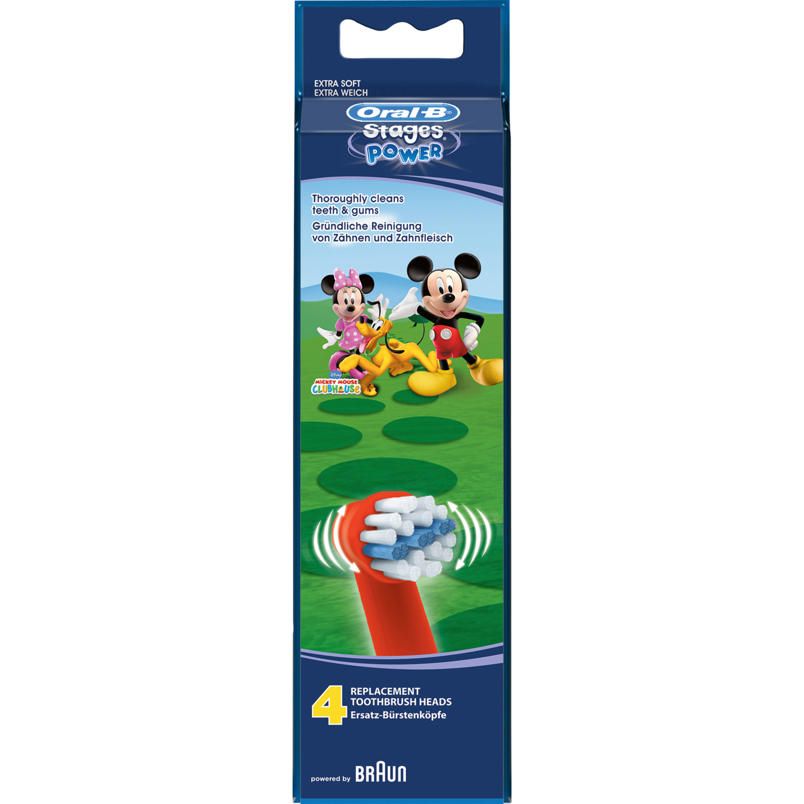 Oral-B Ersatzbürsten Kids Stages Power Motiv Mickey Maus, 4 Stück