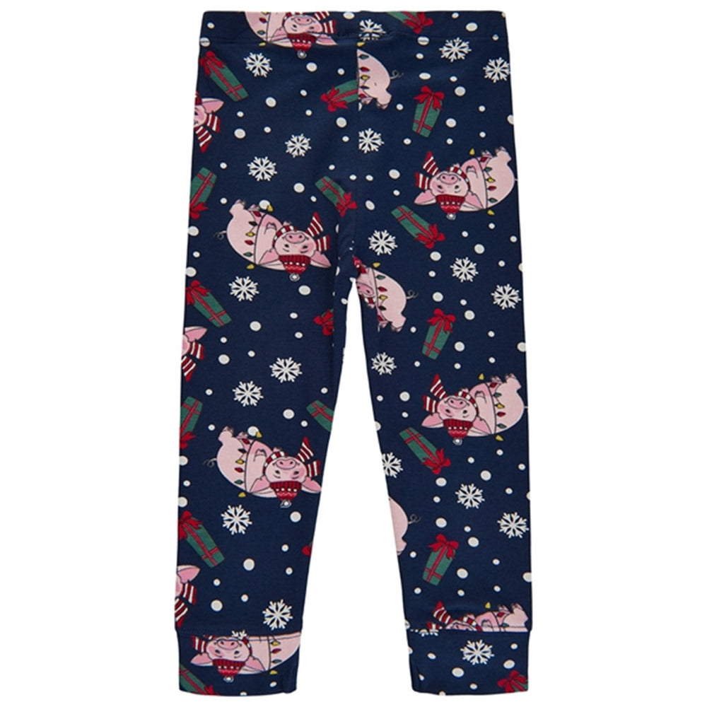 Navy Blazer Holiday Leggings