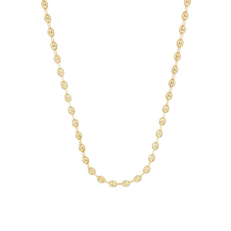 Collier Or Jaune Grain de Café 55cm - Homme