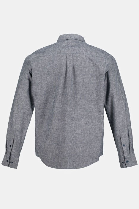 Leinenmixhemd, Langarm, Buttondown-Kragen, Modern Fit