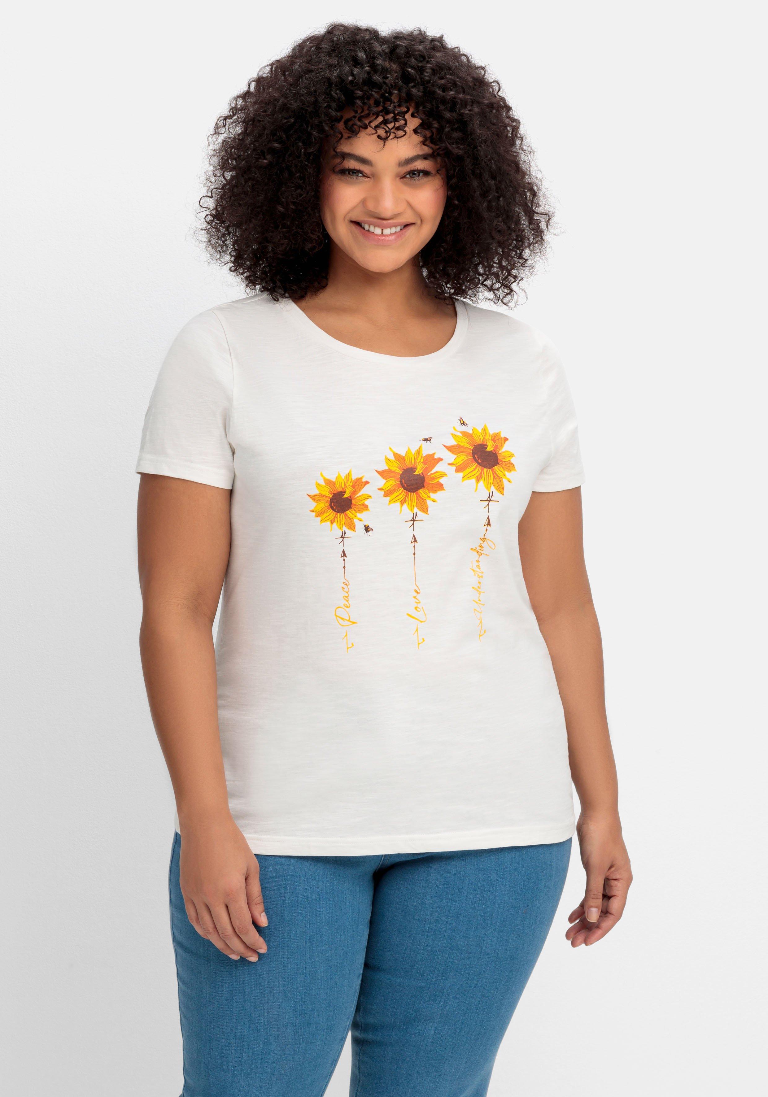 Shirt mit platziertem Blumendruck