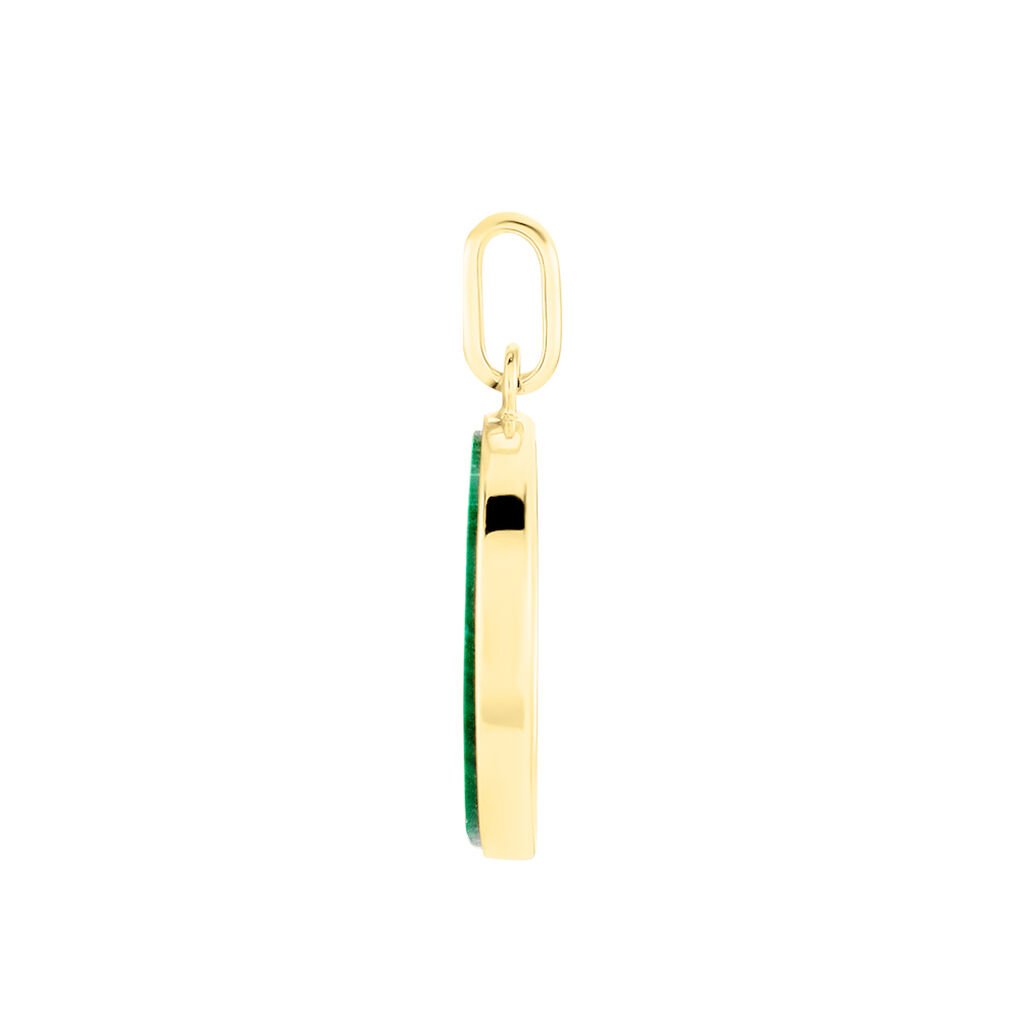 Pendentif Ultane Or Jaune Malachite
