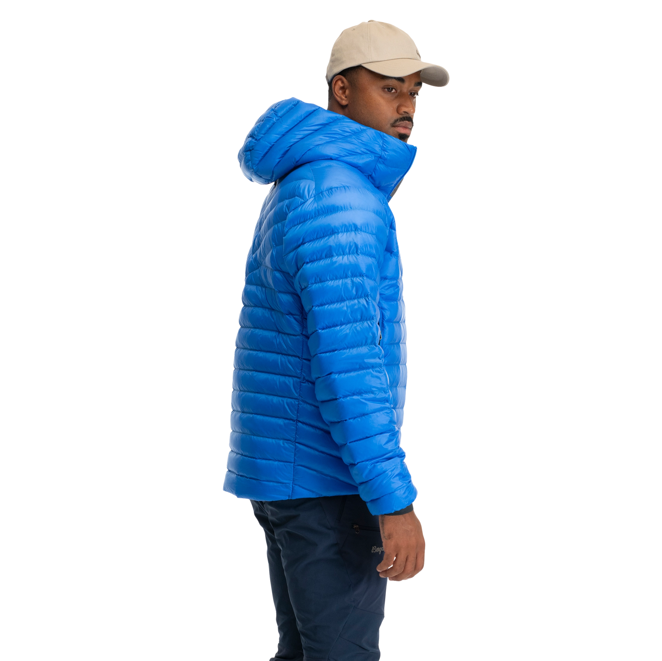 Rabot Light Down Jacket Hood Men Bright Blue
