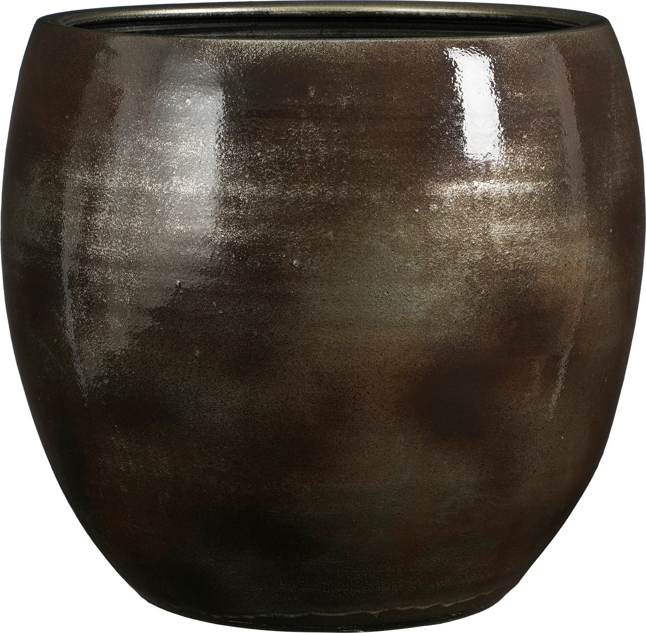 Mica Decorations bloempot Pescara zilver D 48 H 44 cm
