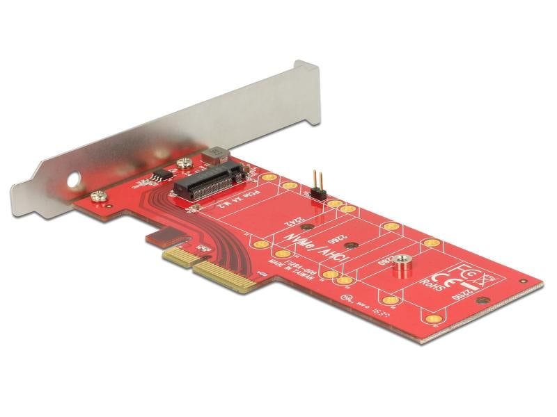 Delock Host Bus Adapter Controller PCIe – M.2, NVMe, bis 11 Delock PCI Express x4 Karte > 1 x intern NVMe M.2 Key M 110 mm mit Kühlkörper – Low Profile Formfaktor