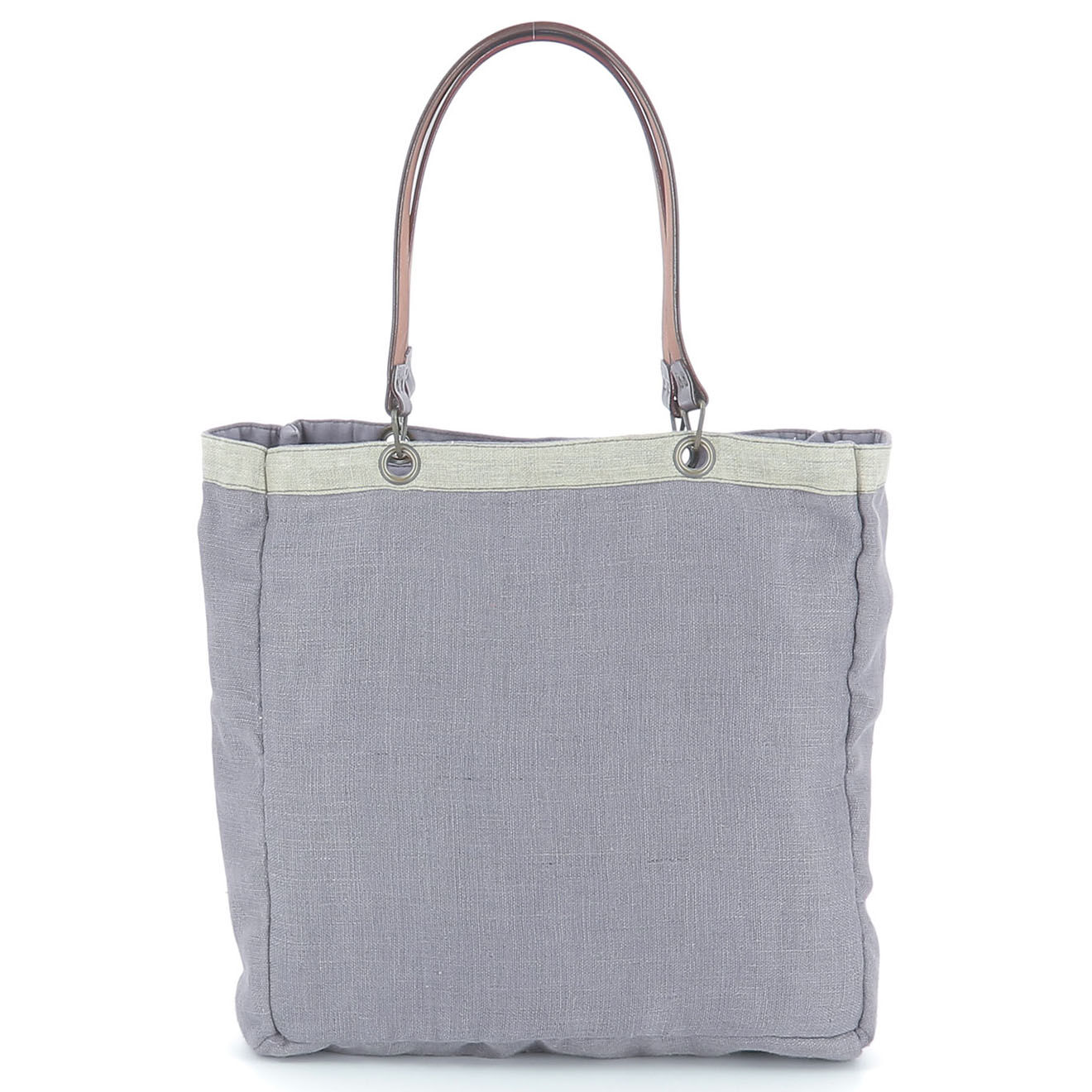 En Fil d'Indienne Sac Cabas Double lavande - 30x34x10 cm