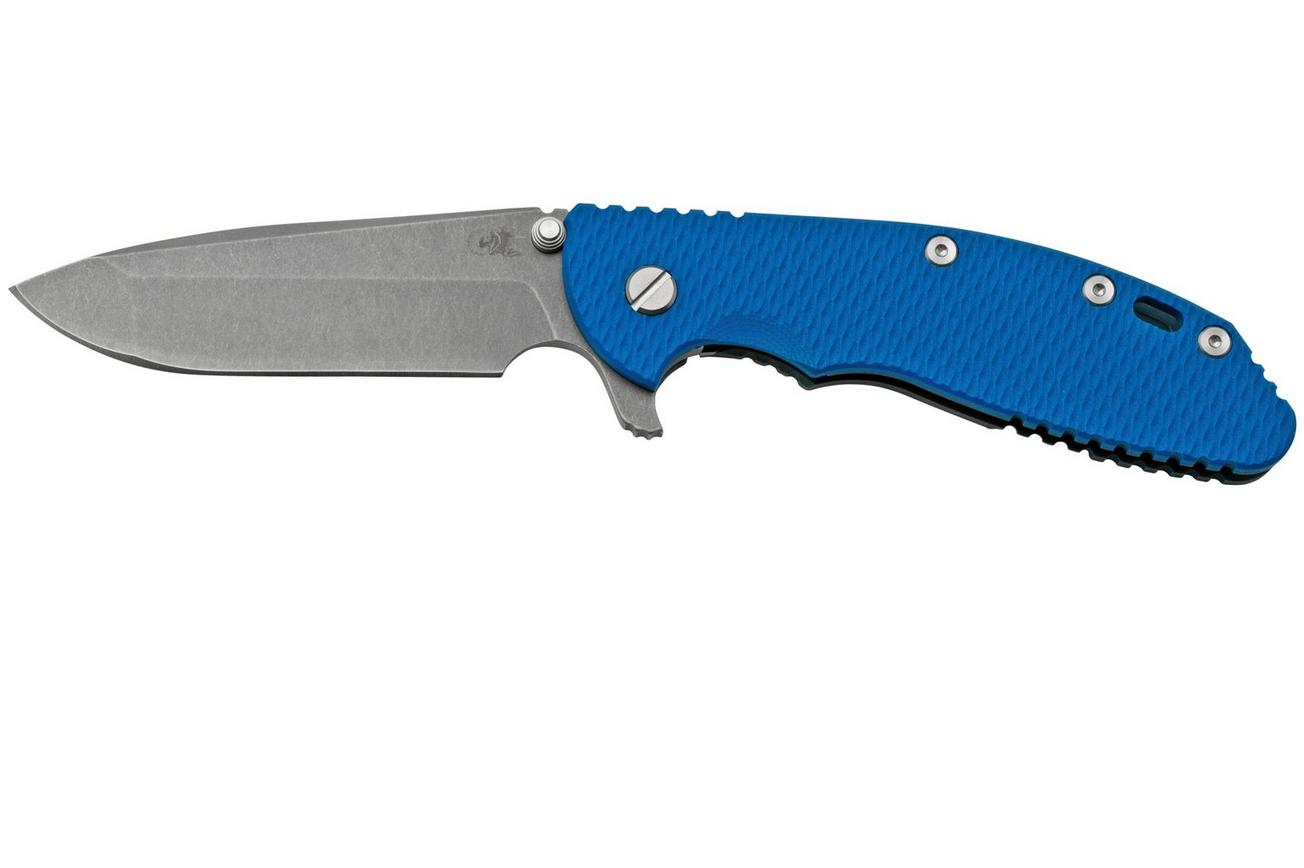 Rick Hinderer XM-24 4.0, S45VN Spanto, Battle Blue, Blue G10, zakmes