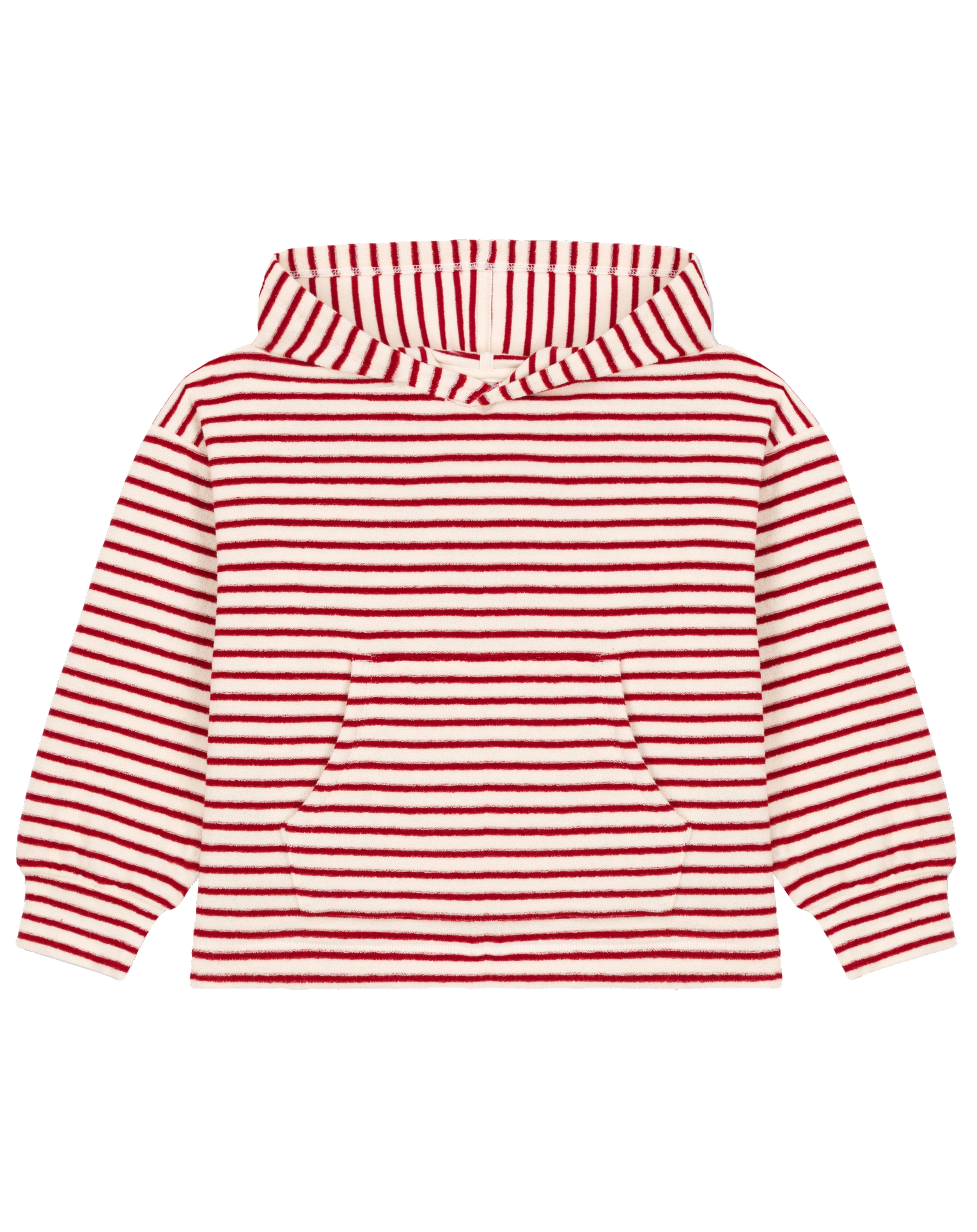 Kapuzen-Sweatshirt COMFORT gestreift in rot