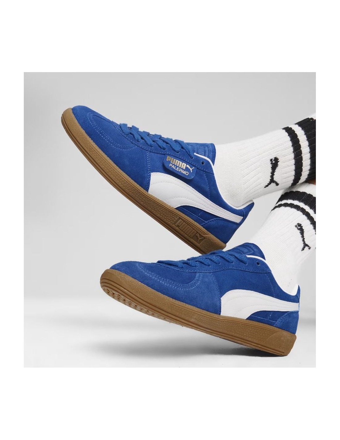 puma Sneakers Femme Palermo Bleu/Blanc Daim