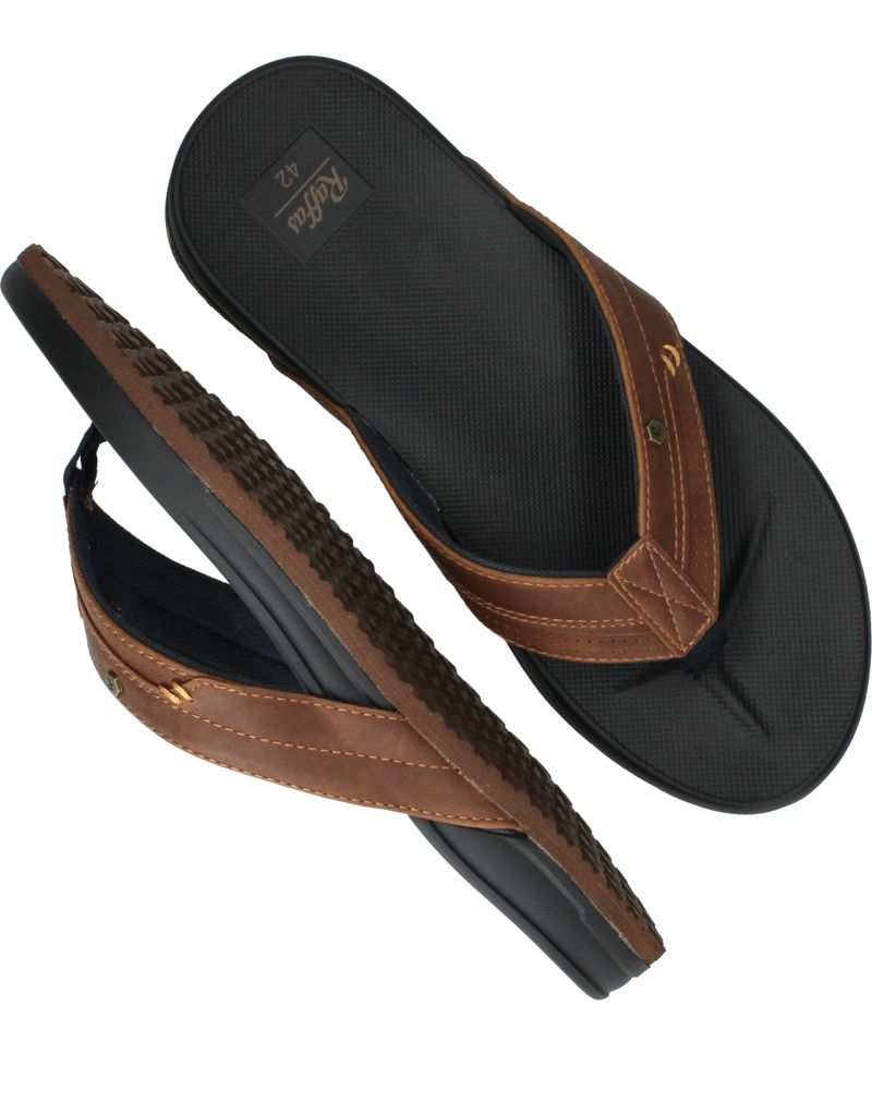Raffas Teenslippers Cognac Heren
