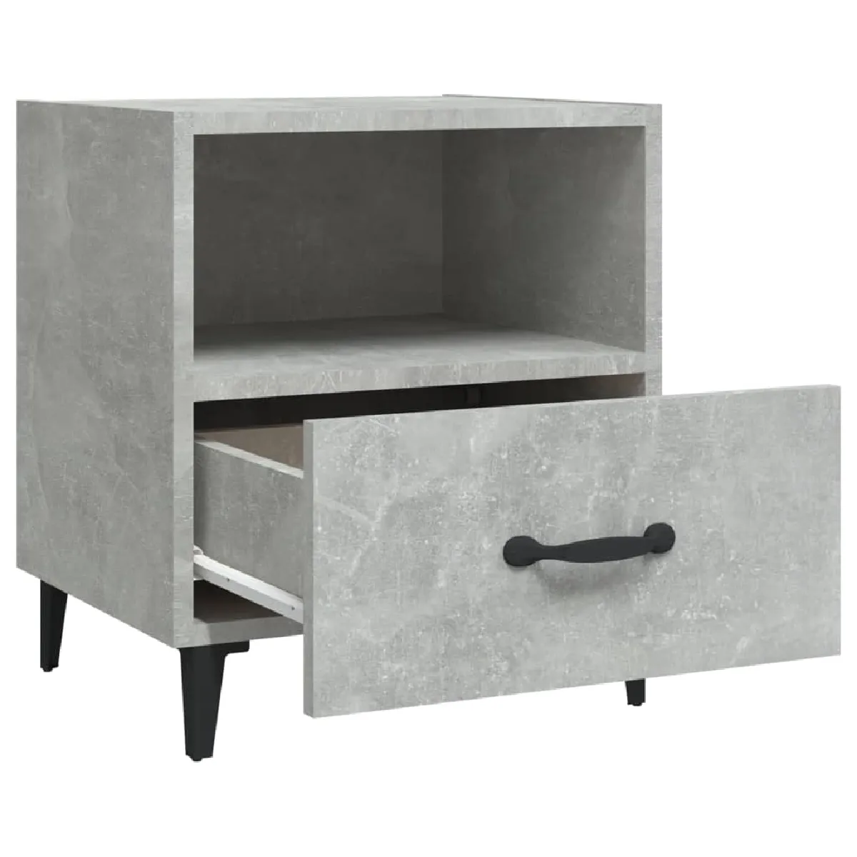 VIDAXL Table de chevet - Gris béton