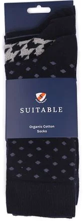 Suitable Sokken 3-Pack Print Navy SO-BIOCOTTON-3P-23-02 kopen