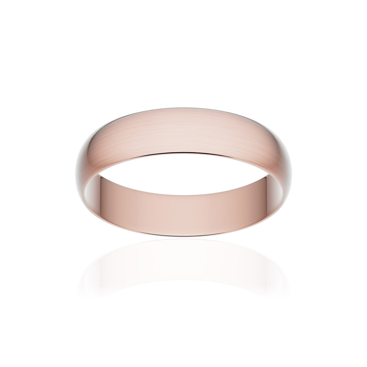 Alliance or 375 rose brossé ruban 4,5mm