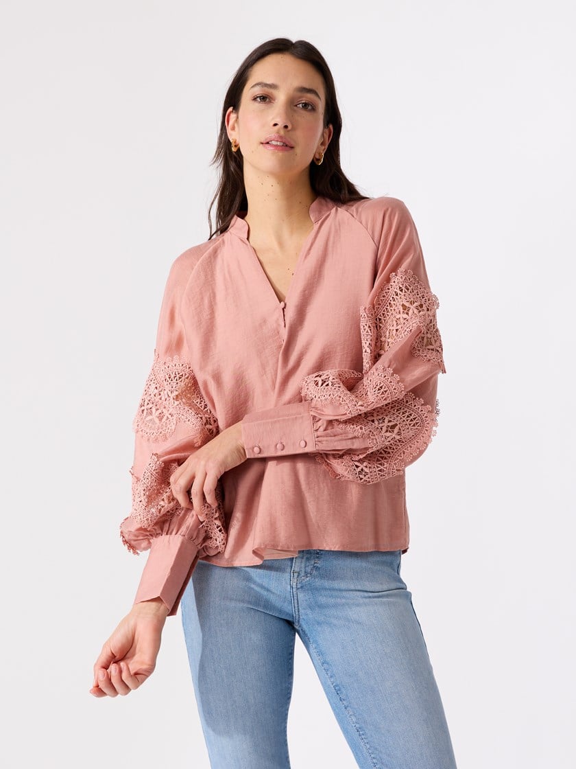 Ella bluse Rose Tan