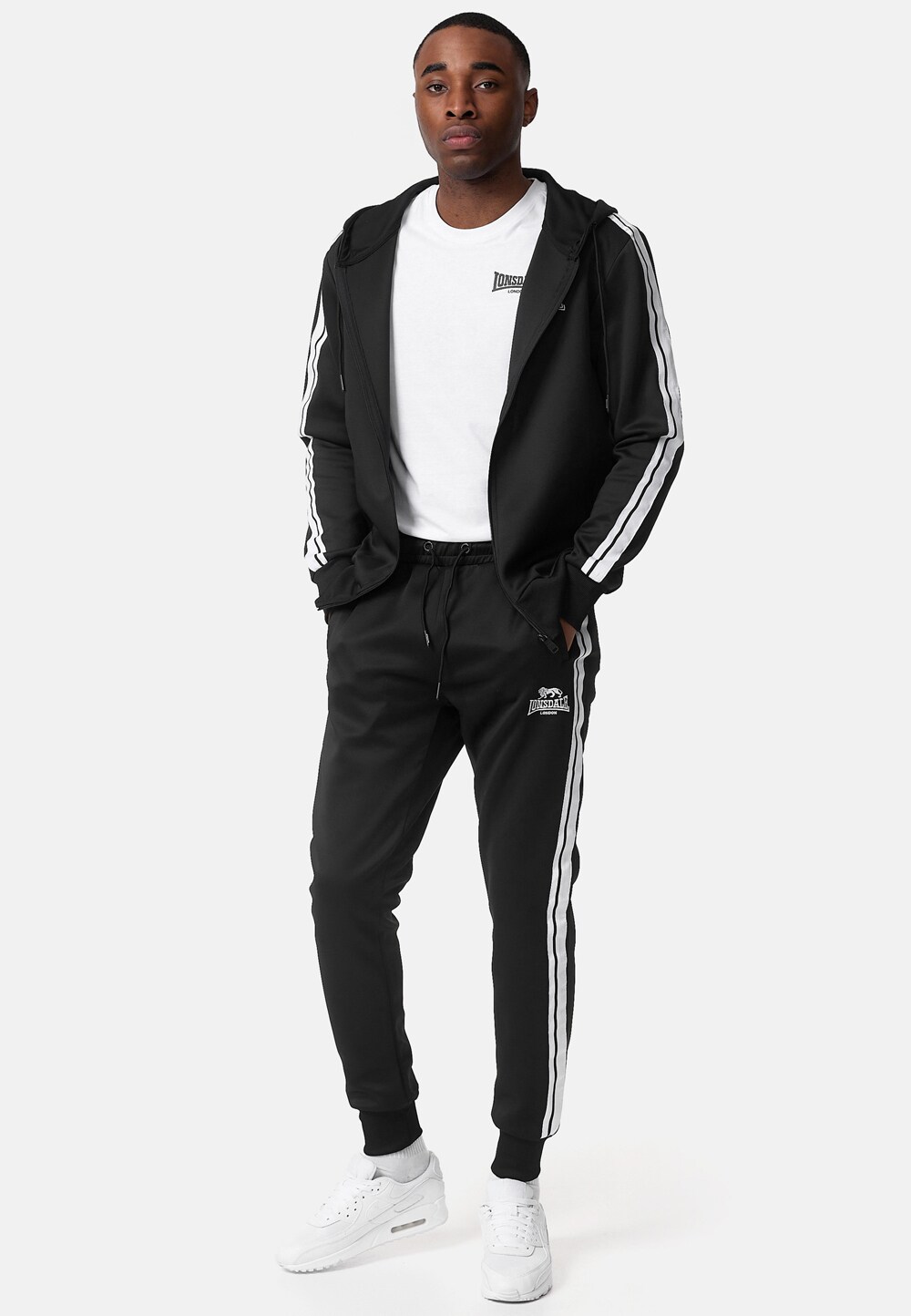 Lonsdale Herren Trainingsanzug mit Kapuze schmale Passform WEETWOOD
