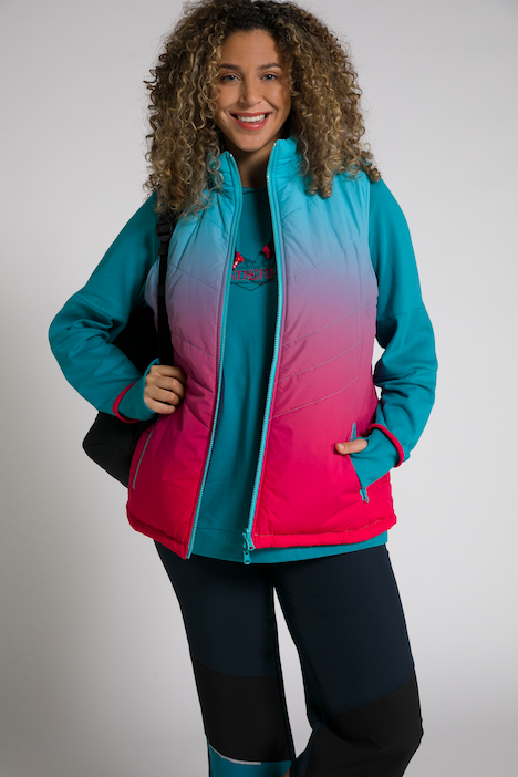Wendeweste, Farbverlauf/uni, 2-Wege-Zipper, ärmellos