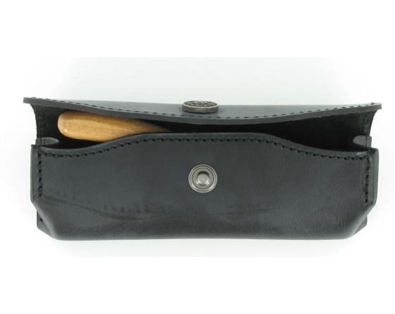 Etui Cuir Provencal 12 - 13 cm Noir Etui cuir par Capdebarthes