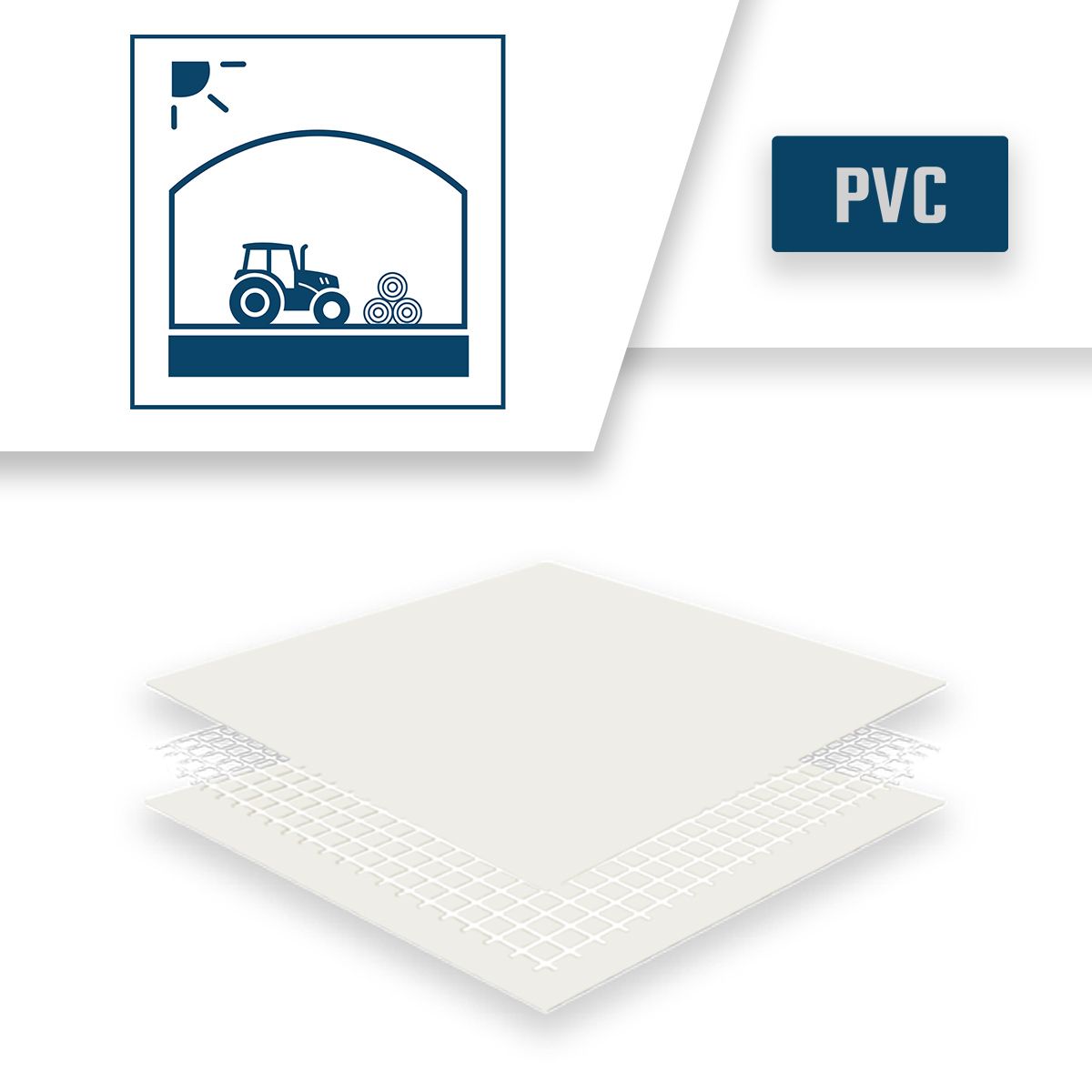 Bâche tunnel agricole 3x5 m blanc crème - qualité 5 ans tecplast 506tu