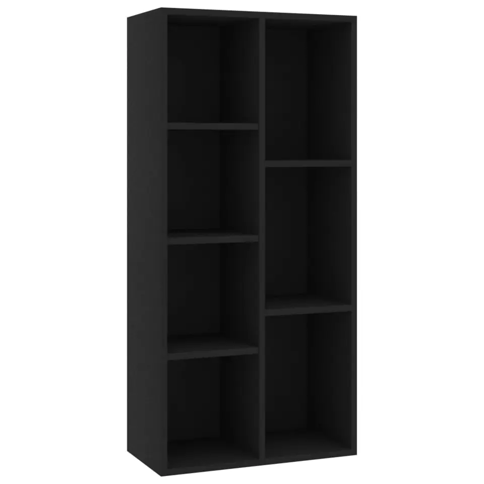 vidaXL - Boekenkast - Zwart - Bewerkt hout