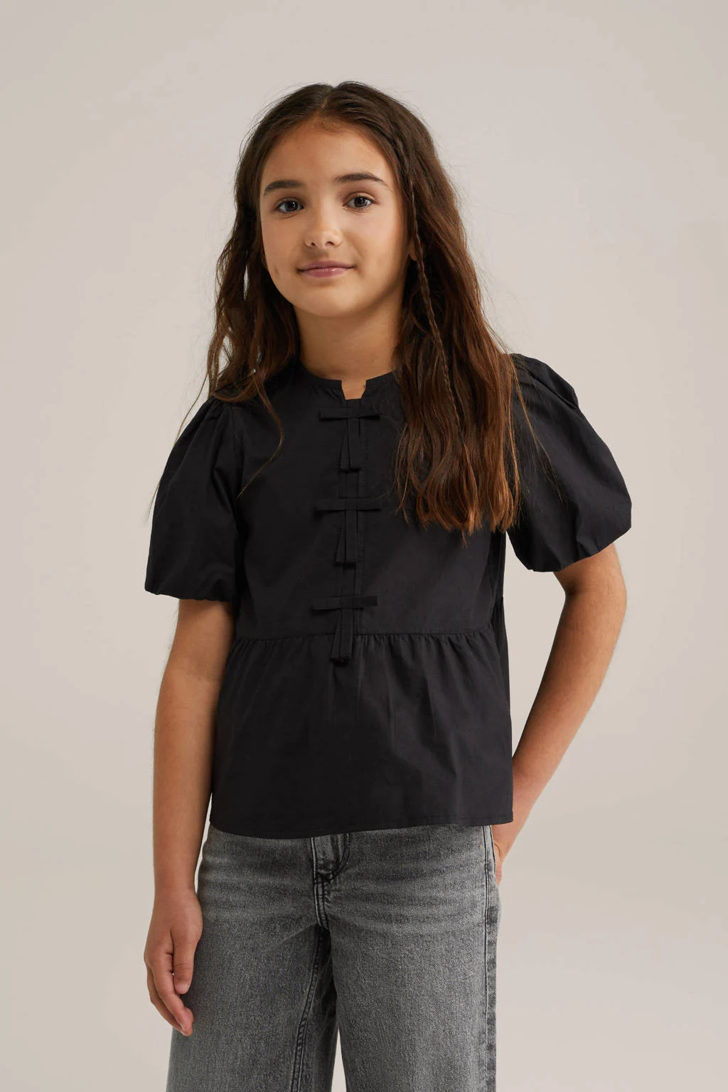 WE Fashion blousetop zwart