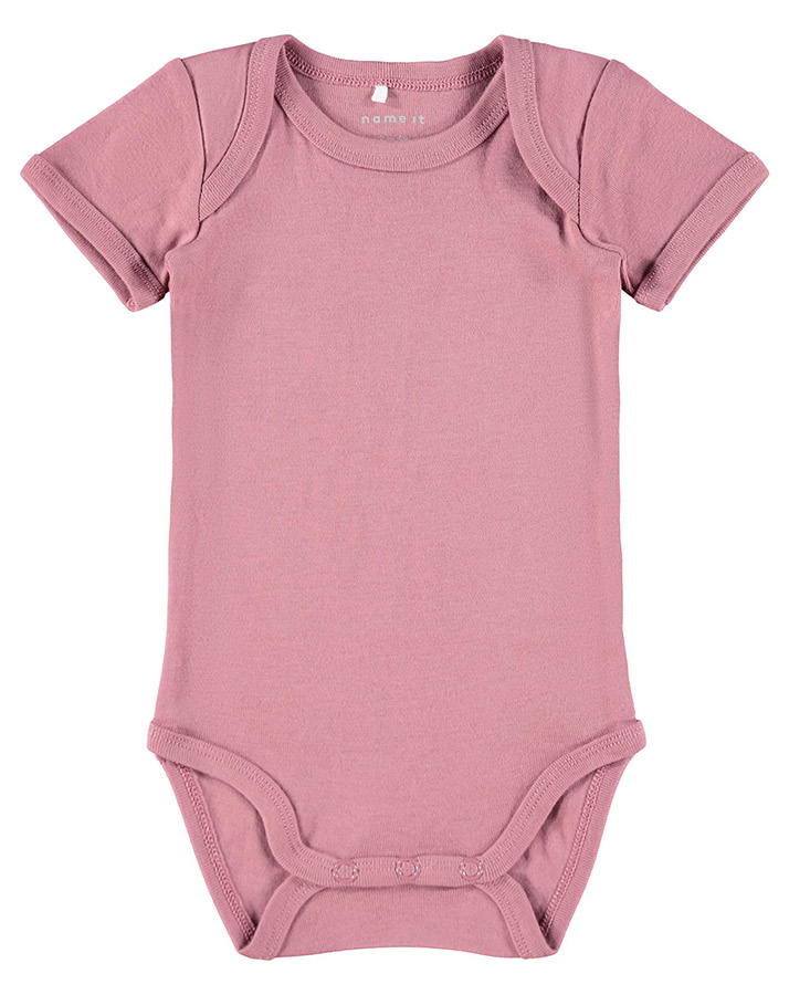 Kurzarm-Body NBFBODY – BLUMEN 3er-Pack in Deco Rose
