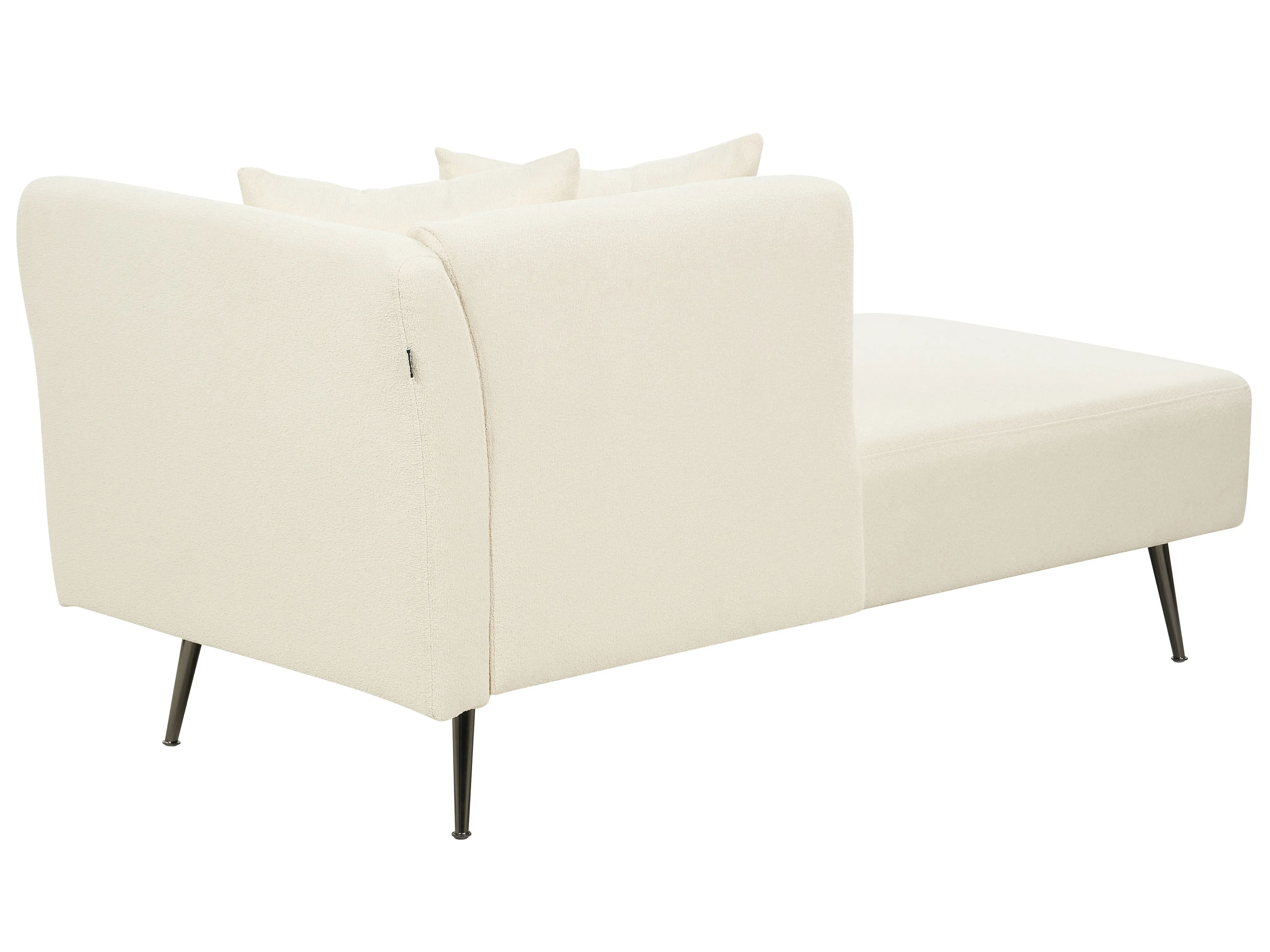 Rechtszijdige chaise longue RIOM Bouclé Gebroken wit