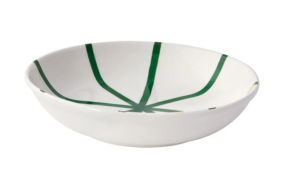 Easy Life  Håndmalet keramikskål, Verde Ruota - Ø30 cm
