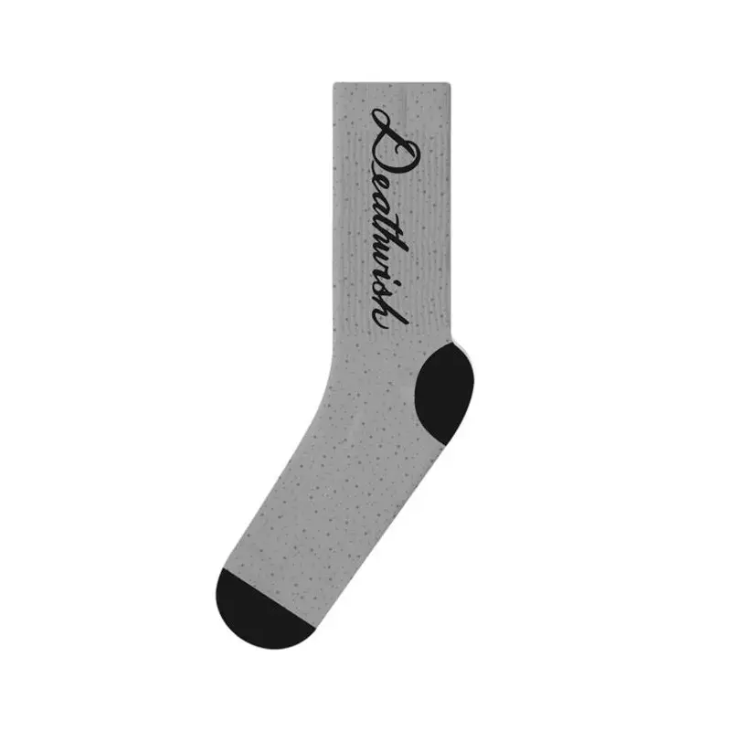 Chaussettes skate DEATHWISH SKATEBOARDS Script Heather Gris