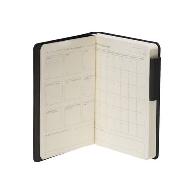 Legami My Notebook - Carnet de notes à élastique - 9,5 x 13,5 cm - ligné - noir