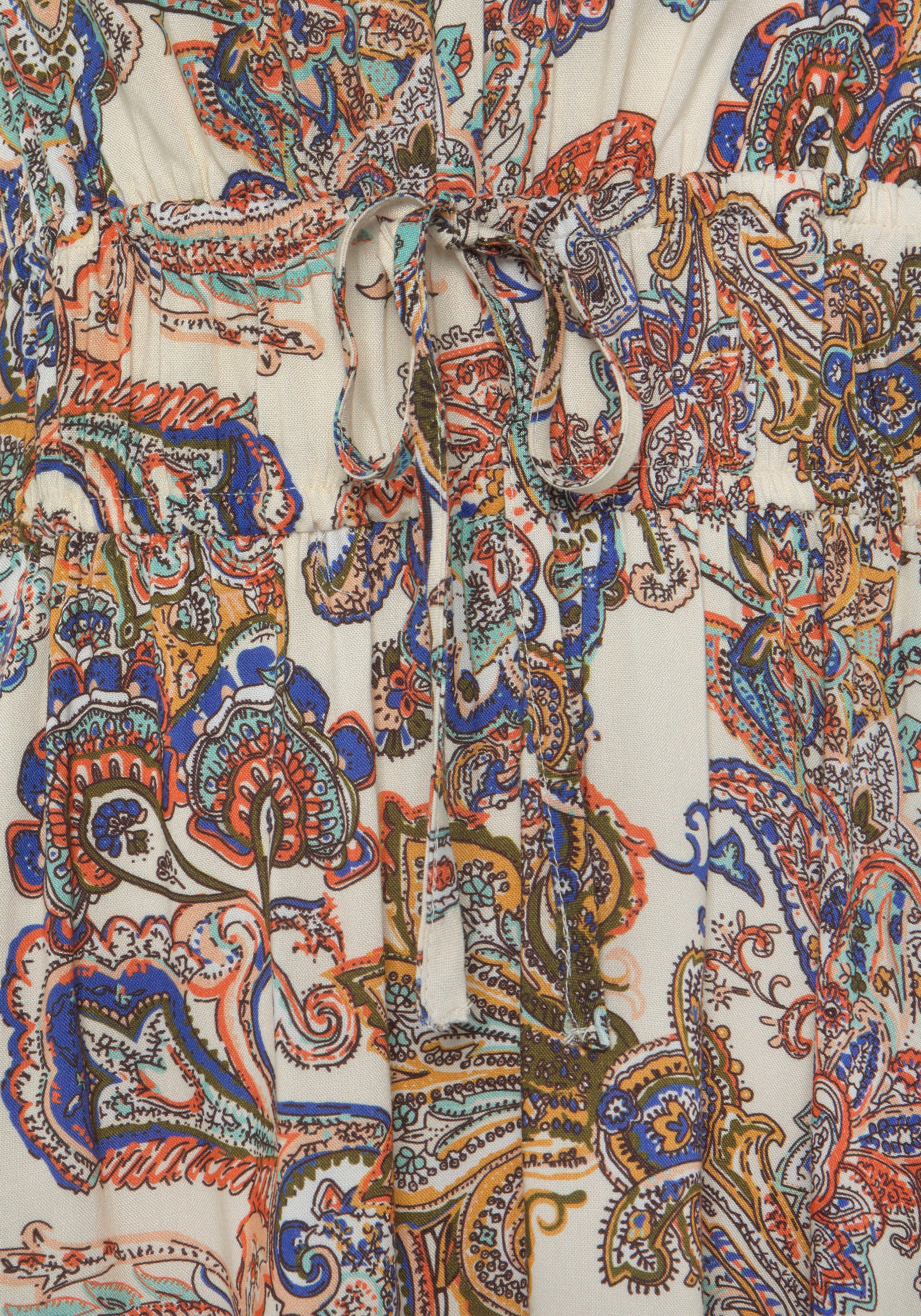 Vivance Druckkleid Seitennahttaschen mit Paisleydruck und Taschen, langärmliges Sommerkleid, Freizeitkleid