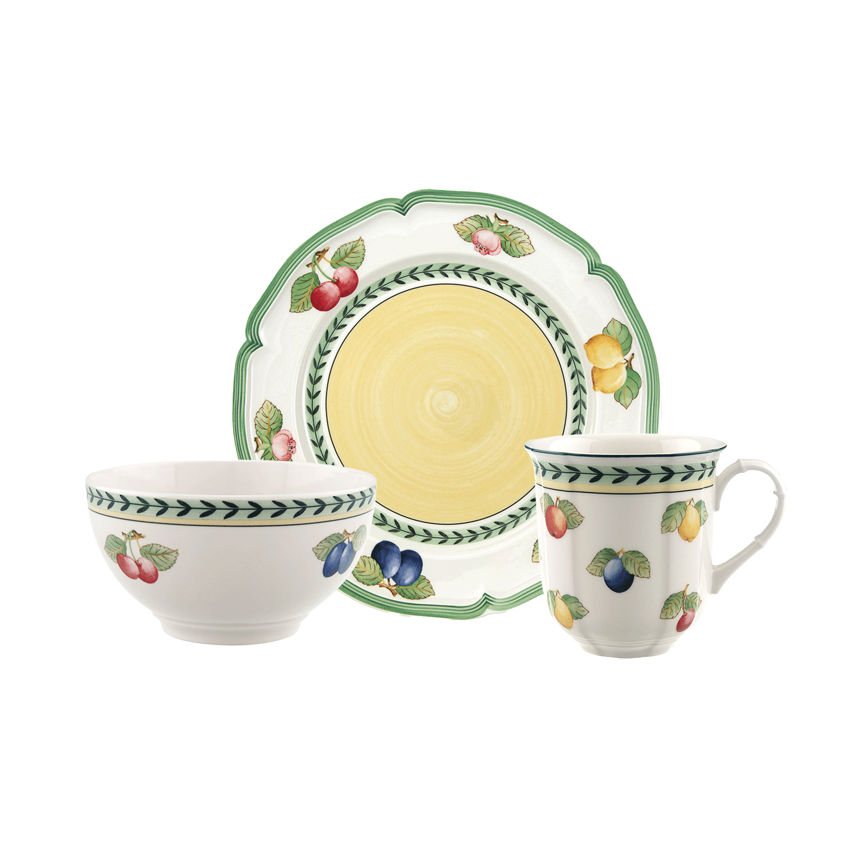 French Garden Starter set Multi-colored, Premium Porcelain