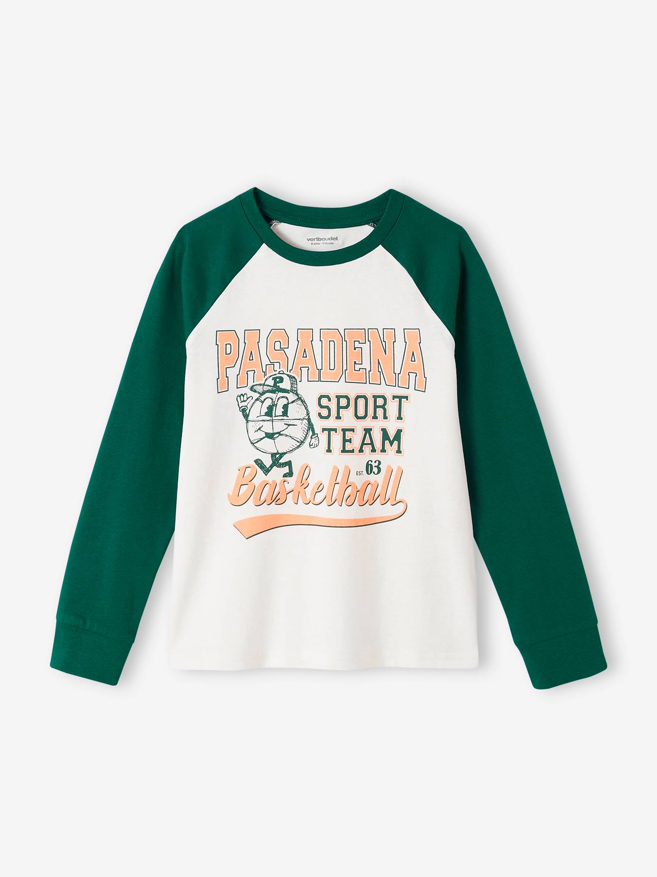 Pijama de basquete verde pinho para meninos