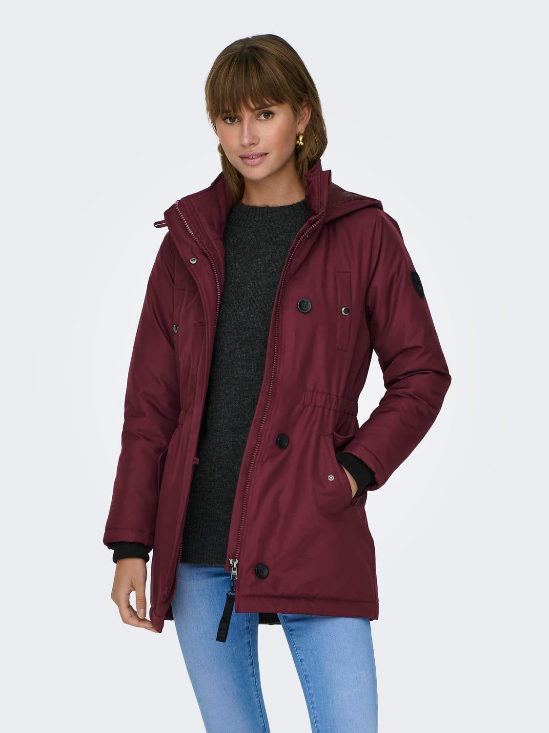 ONLMIE Langer Parka Tawny Port