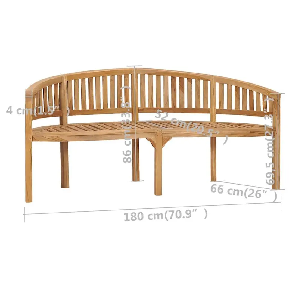 vidaXL - Tuinbank - Bruin - Hout