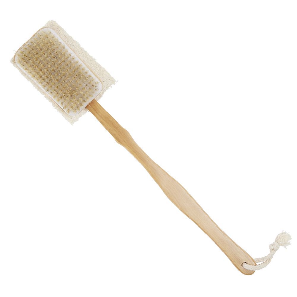 Brosse pour le corps double face brosse et éponge grattante