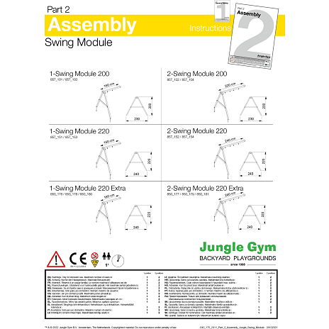 Jungle Gym 2-Swing Module 200