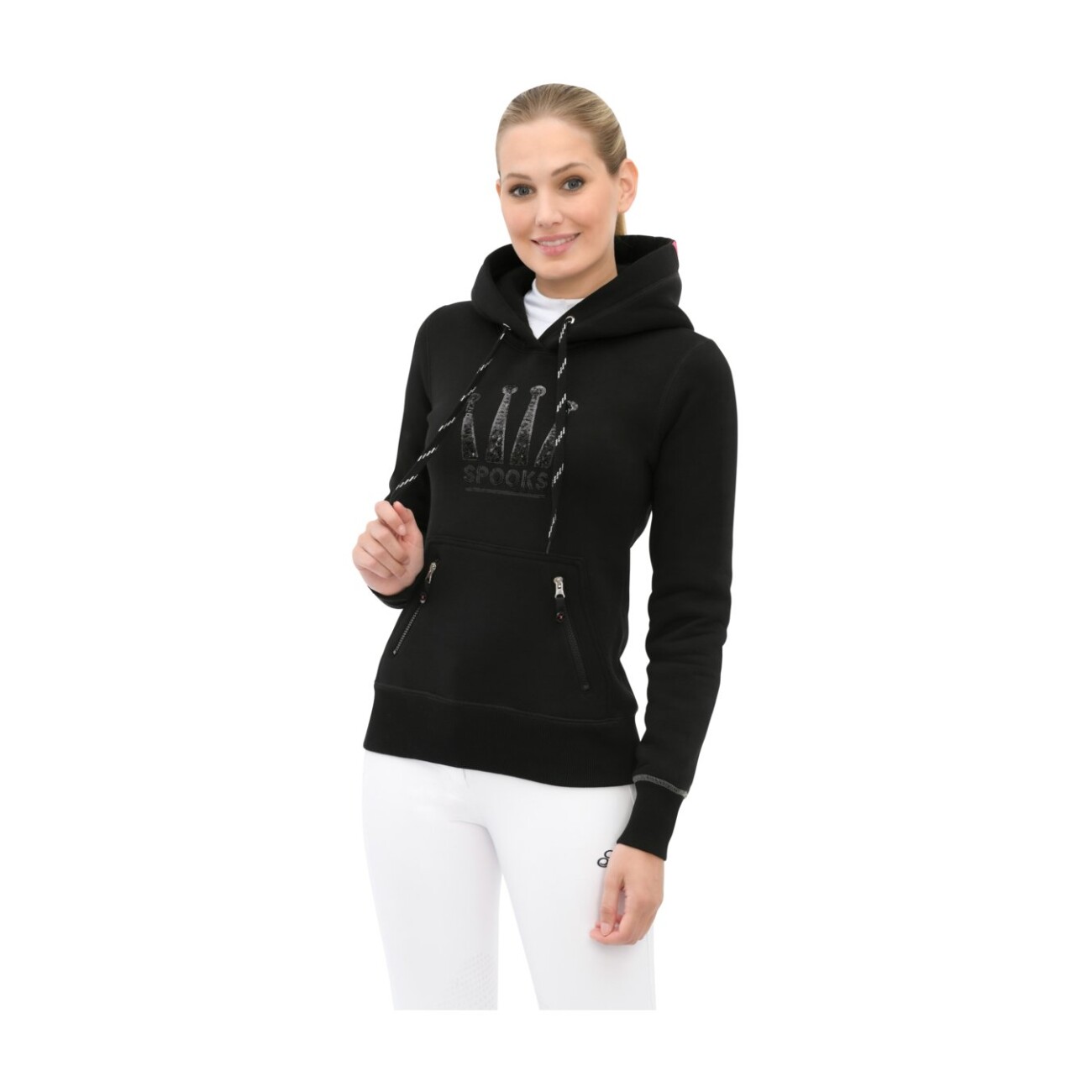 SPOOKS Kapuzenpullover Crown Sequin schwarz S - INT