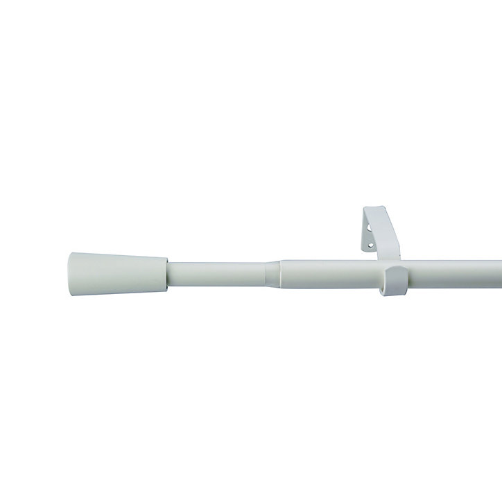 Kit de tringle à rideau extensible embout cône Anafi GoodHome 120/210 cm Ø19mm blanc