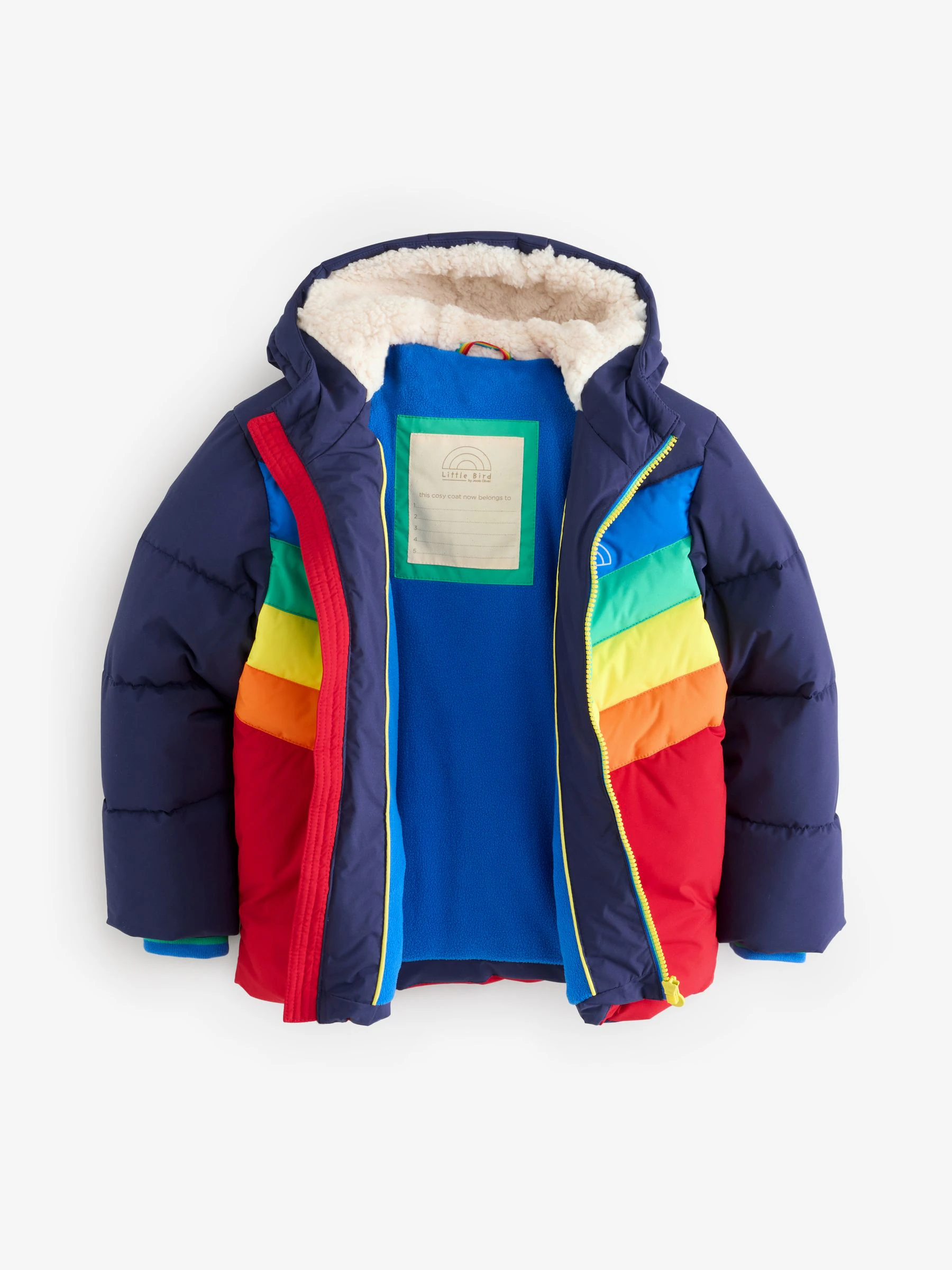 Little Bird by Jools Oliver Heldere Chevron Regenbestendige Gevoerde jas