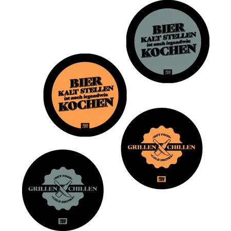 Die Spiegelburg Untersetzer PLATZHALTER Urban & Gray (4er Set)
