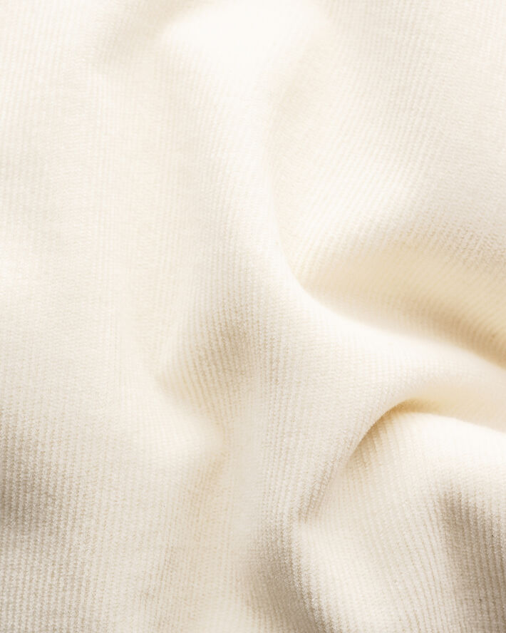 ETON Slim Fit White Fine Whale Coruroy Shirt Hvid