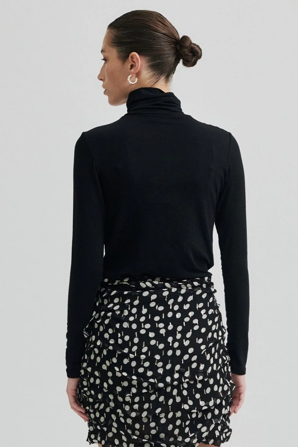 Second Female  Matima T-Neck langærmet t-shirt - Sort