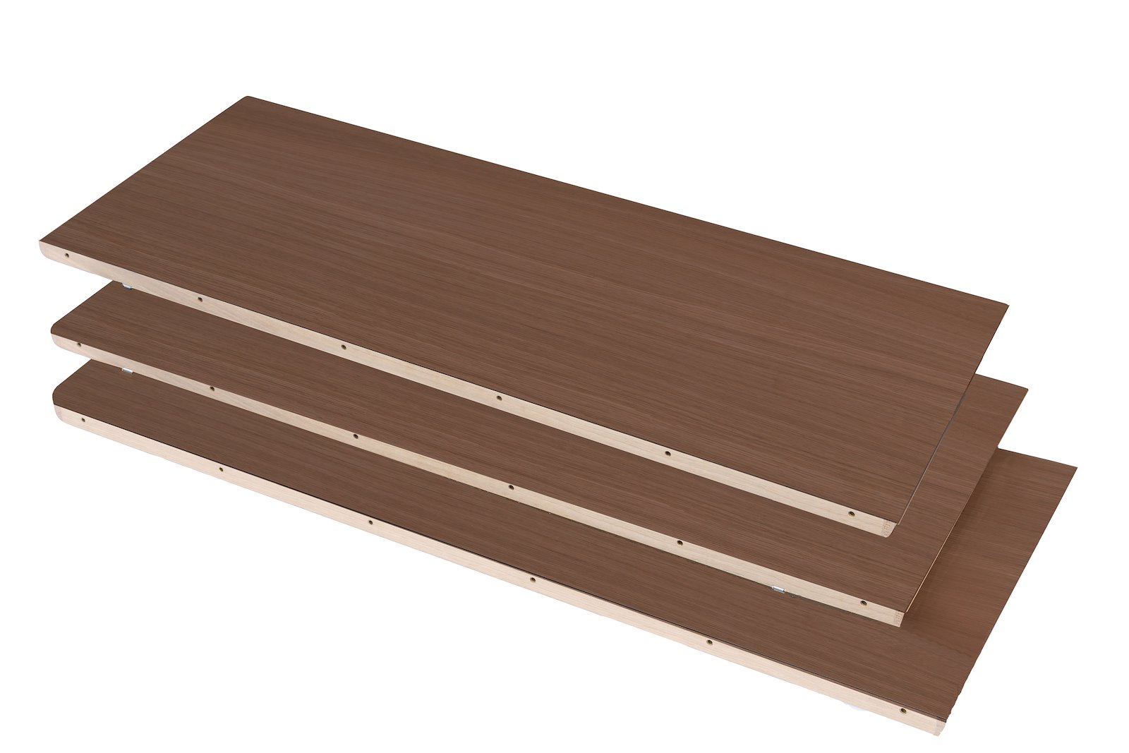 Stretch ileggsplate (3 pk) 54x102 cm. Sett av 3 stk. Mørk oljet eik.