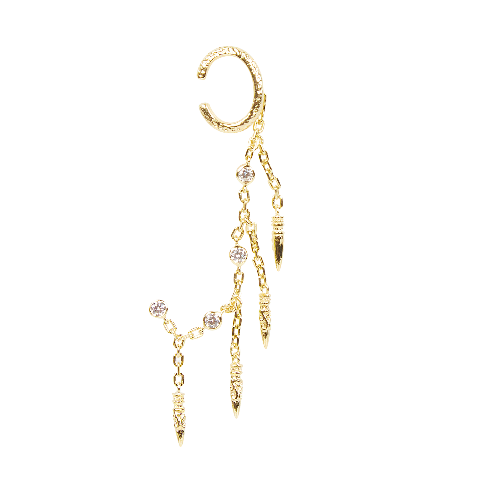 OUANDI - Boucle d'oreille unique | Doré