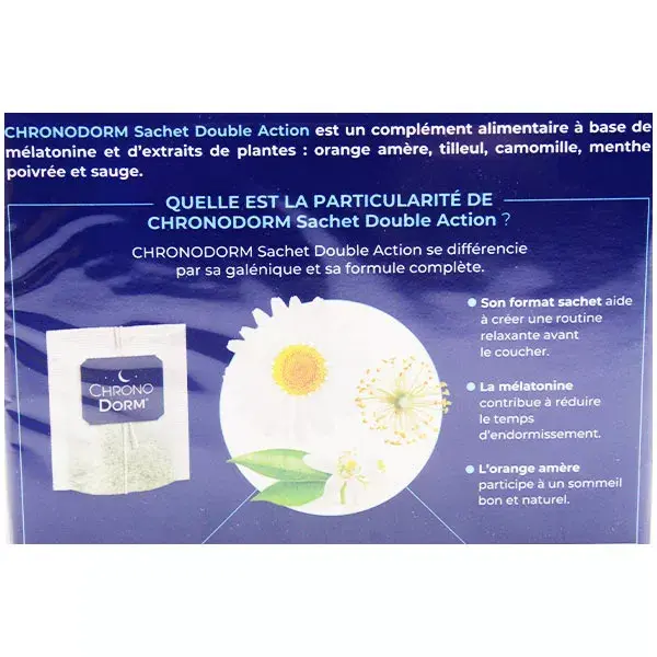 Chronodorm Infusão de Melatonina 1mg 20 sachês