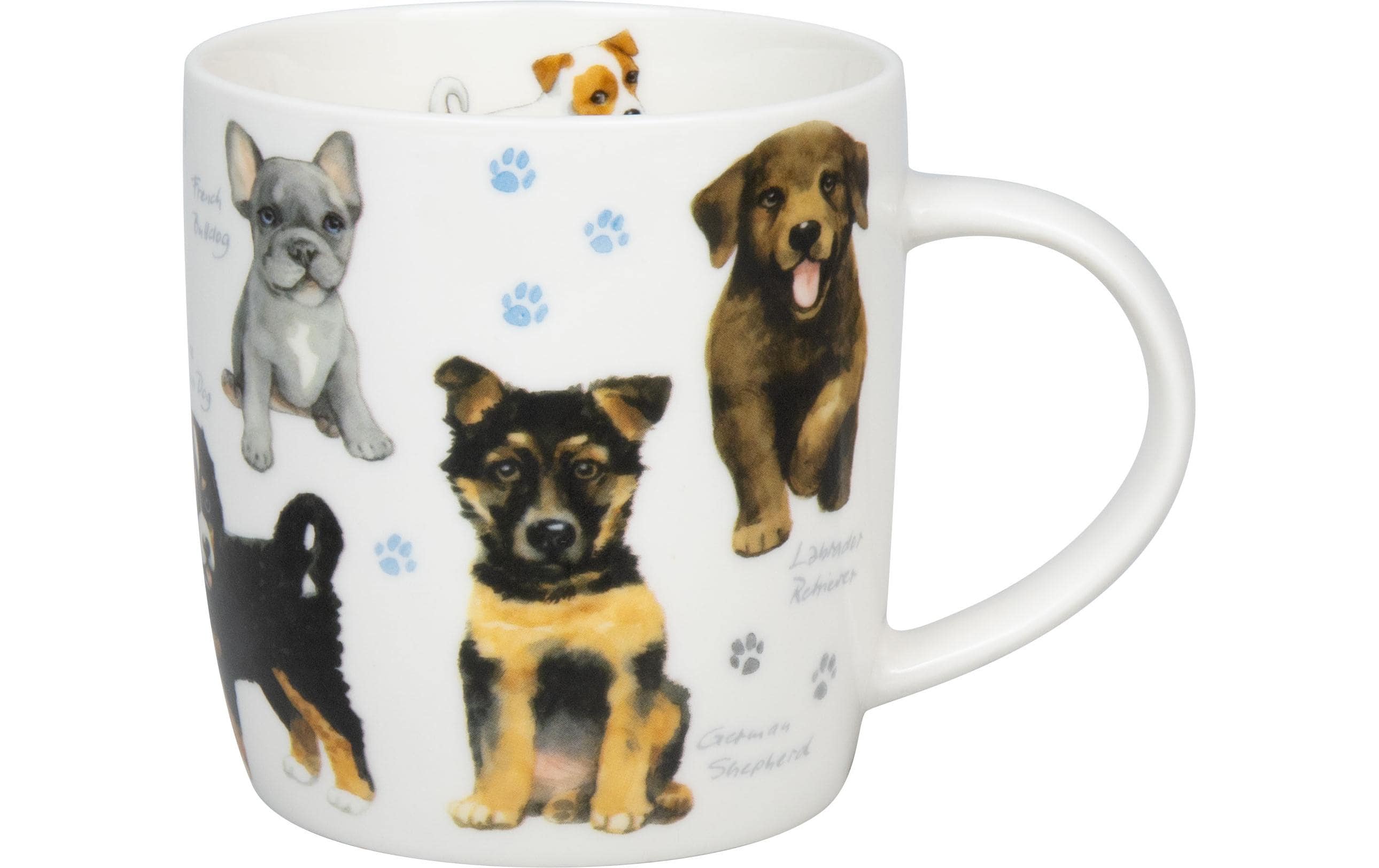 Universaltasse Natures Diversity – Hunde 400 ml, WeissTasse mit Henkel