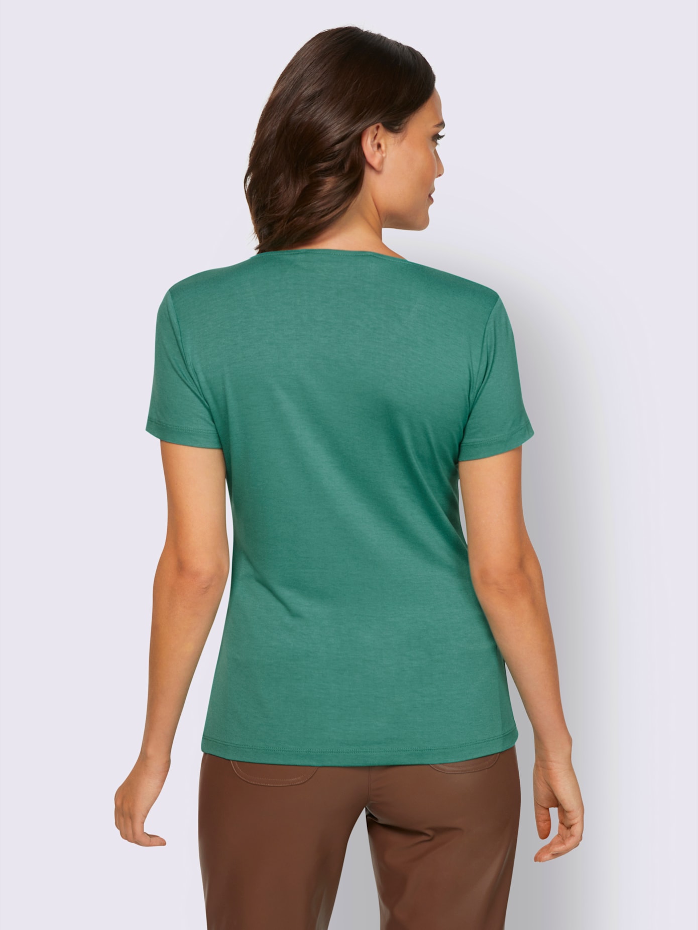 T-shirt à encolure ronde convient aux tenues professionnelles et de loisirs