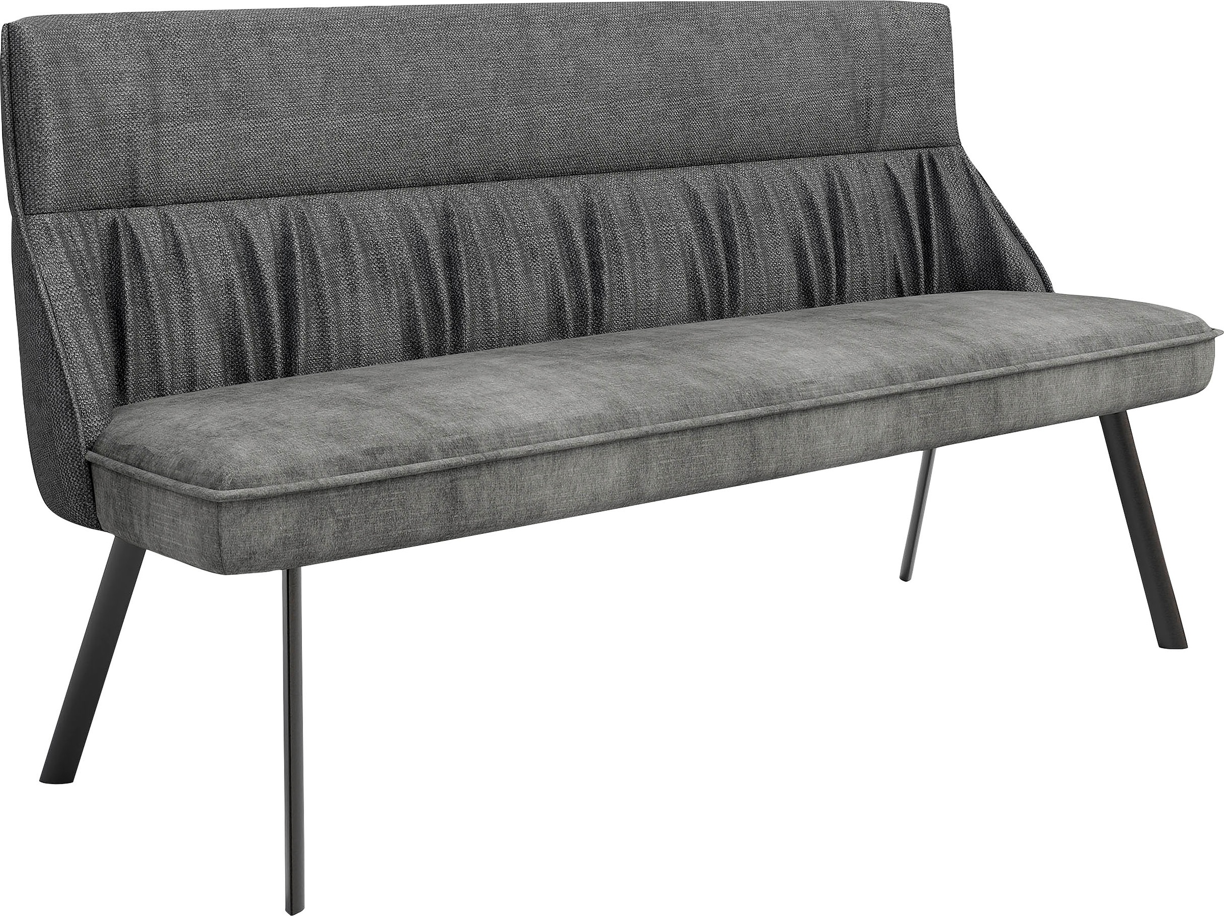 byLIVING Polsterbank »California« 1 Stk. tlg. 180 cm Bank, Webstoff und Vintage Samt mit gemütlicher Nosaqfederung