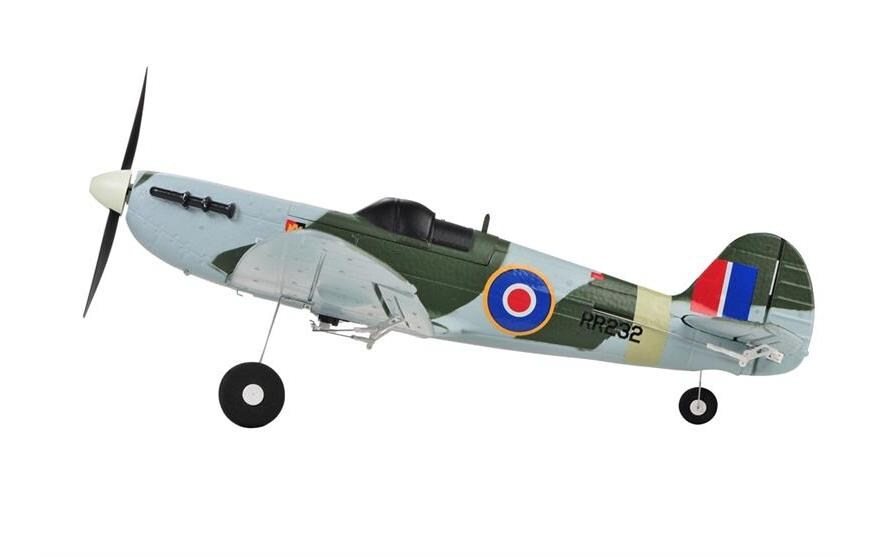 Warbird Mini Spitfire 450 mm, Grau, RTF<br>Kleines 4-Kanal RC-Flugzeug mit Gyro