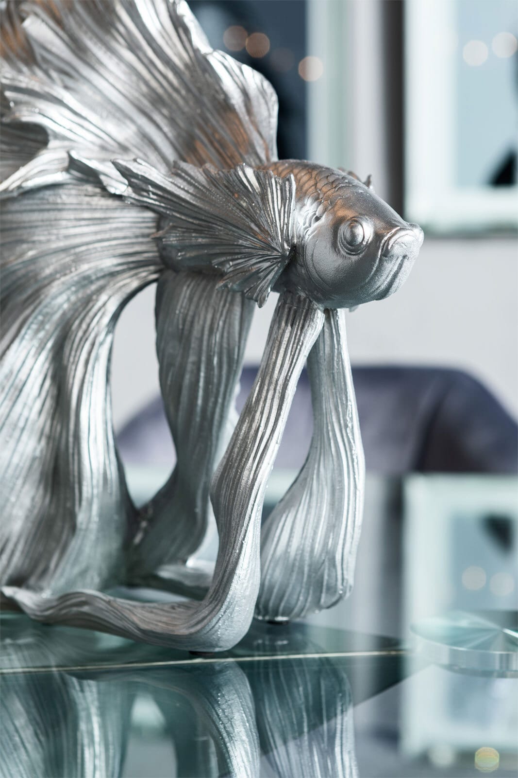 KARE DESIGN Dekofigur BETTA FISH silberfarbig